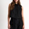 mary-kate linen vest in black - Image 3