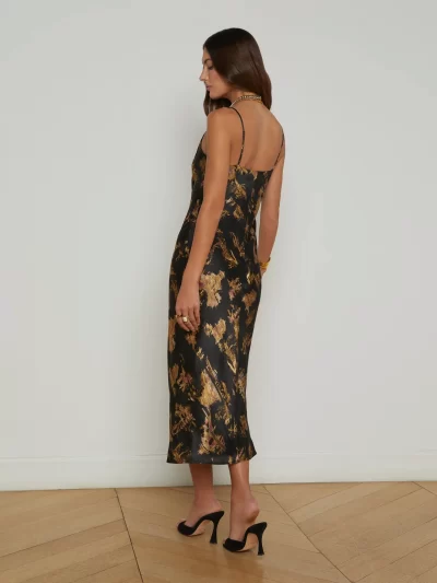 Seridie Mid Slip Dress in black multi - sz 6 - Image 4