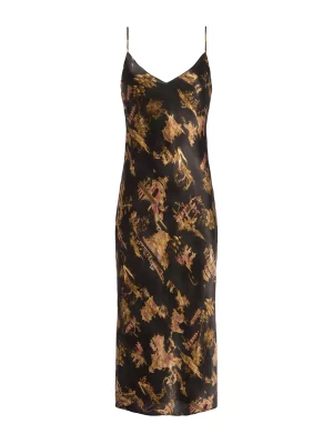 Seridie Mid Slip Dress in black multi - Image 2