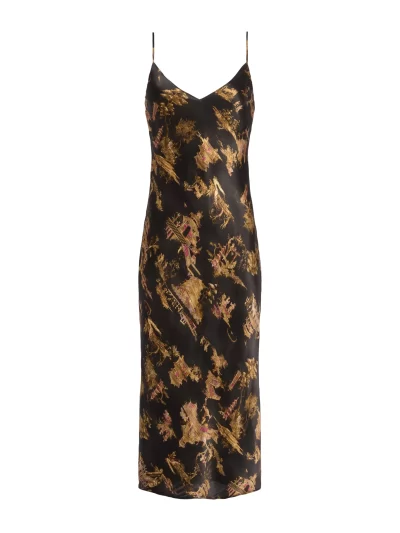 Seridie Mid Slip Dress in black multi - sz 6 - Image 2