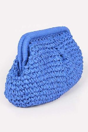 Aaries Woven Purse in blue - Image 2