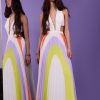 Celine Printed Pleated Cutout Dress