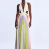 Celine Printed Pleated Cutout Dress - Image 8