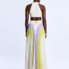 Celine Printed Pleated Cutout Dress - Image 7