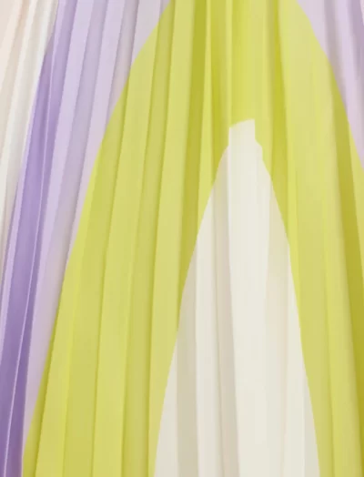 Celine Printed Pleated Cutout Dress - Image 3