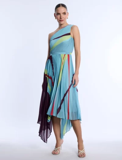 Shaina Printed Pleated Dress - Image 6