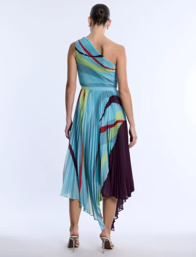 Shaina Printed Pleated Dress - Image 8