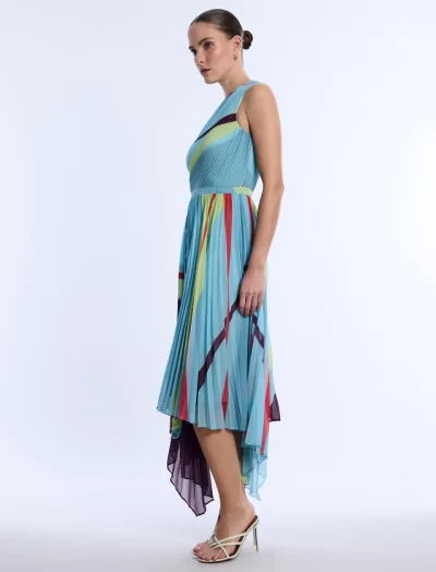 Shaina Printed Pleated Dress - Image 7