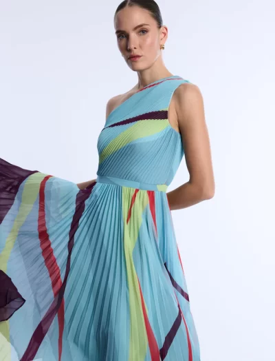 Shaina Printed Pleated Dress - Image 4