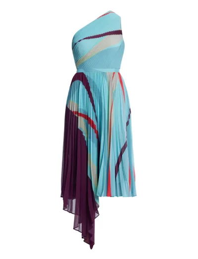 Shaina Printed Pleated Dress - Image 2