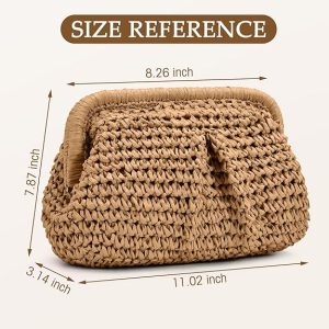 Aaries Woven purse in sand - Image 2