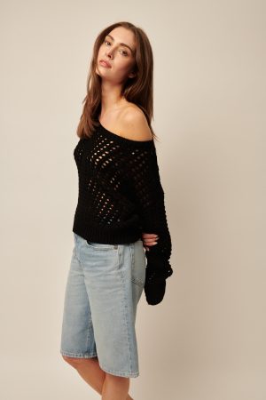 Evie Sweater in caviar