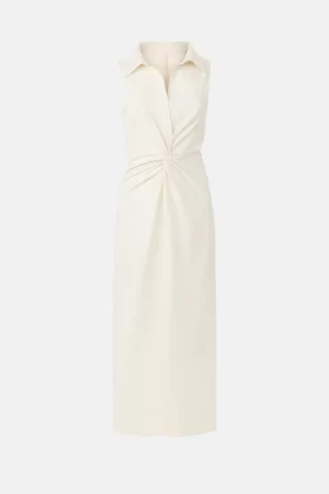 Mckenna Sleeveless Midi Dress in Ivory - Image 3