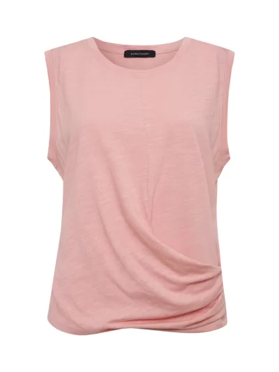 Diane Draped Tank in earth pink - Image 2