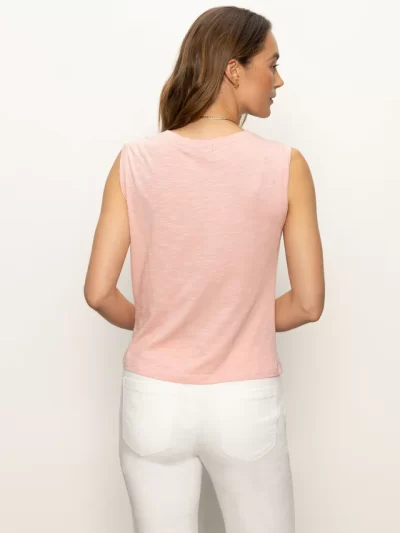 Diane Draped Tank in earth pink - Image 5