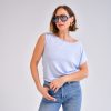 Fernanda One Shoulder Top in light blue - Image 9