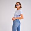 Fernanda One Shoulder Top in light blue - Image 7
