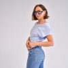 Fernanda One Shoulder Top in light blue - Image 6