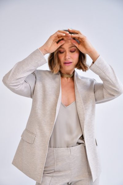 Daniela Lined Blazer in heather beige - Image 5