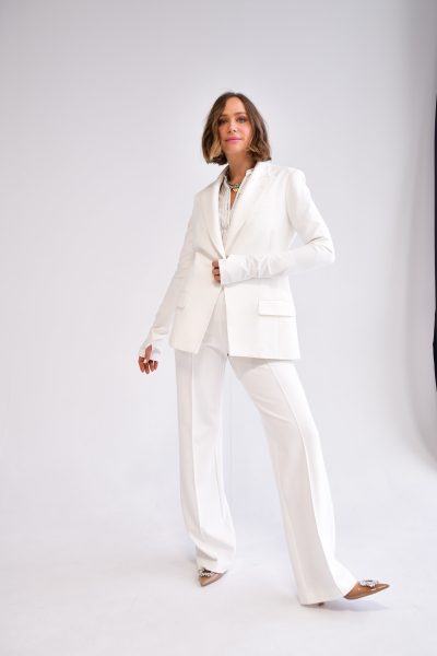 Kayla Thumbhole Blazer in white - Image 4