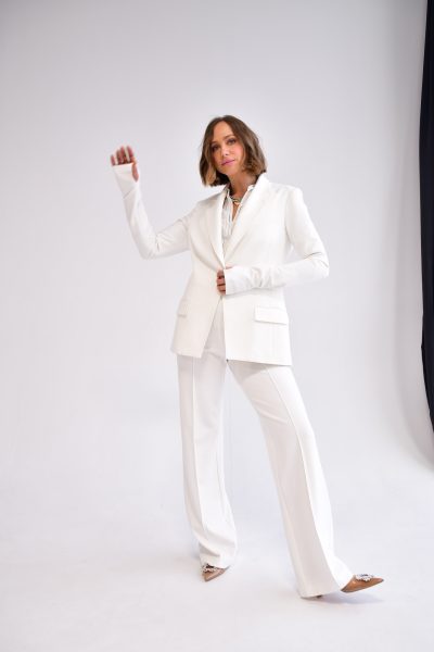 Kayla Thumbhole Blazer in white - Image 3