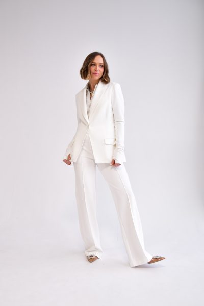 Kayla Thumbhole Blazer in white - Image 5
