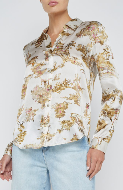 Tyler Blouse in ecru multi