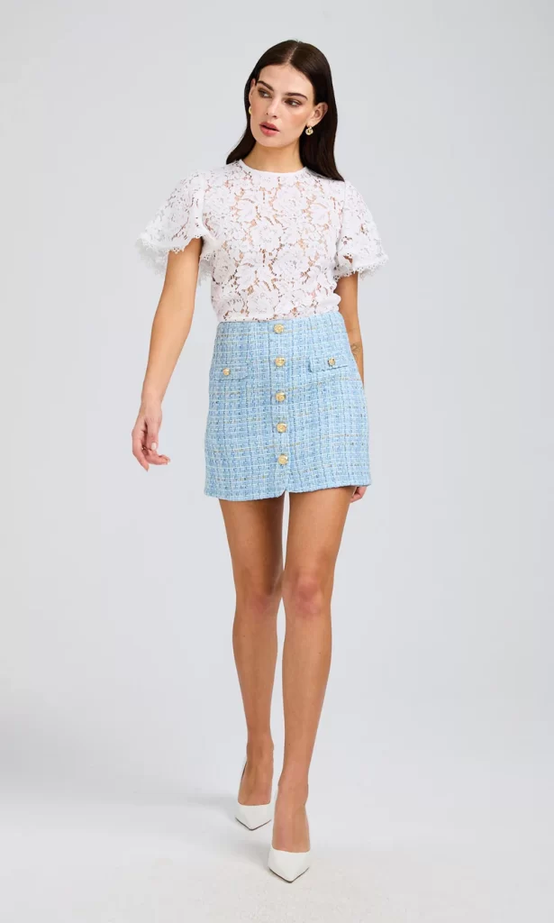Jinny Tweed Skirt- size 8 - Image 3