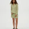 Spencer Linen Button Down Top in seacrest - Image 3