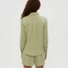 Spencer Linen Button Down Top in seacrest - Image 2