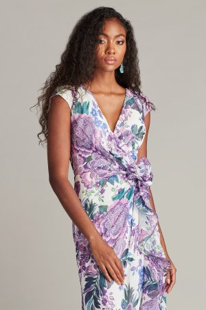 Sinai Floral Cascading Ruffle Gown - Image 3