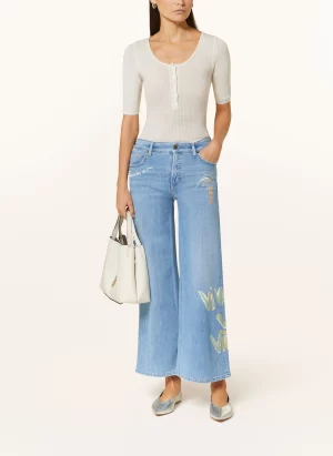 Palazzo Cropped Paint Pant