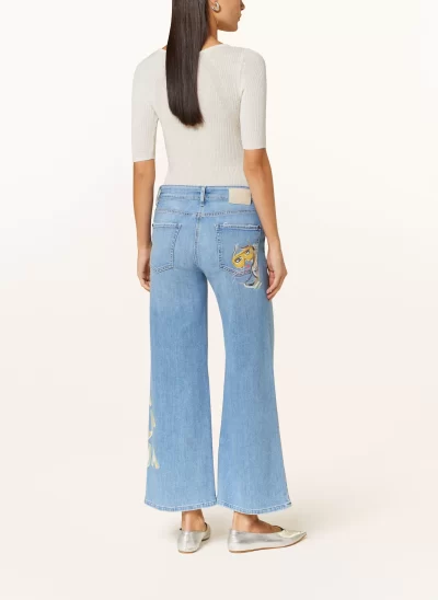 Palazzo Cropped Paint Pant sz 6 - Image 3
