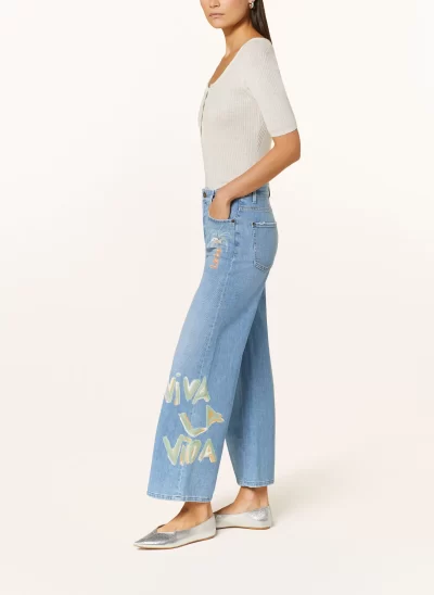 Palazzo Cropped Paint Pant sz 6 - Image 2