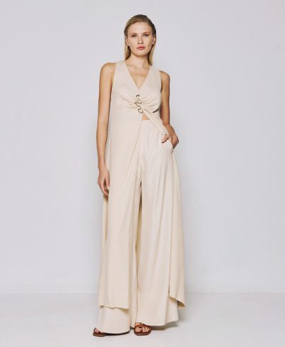 Bess Maxi Dress in vanilla - sz medium