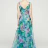 Karen Organza V Neck Gown - Image 6