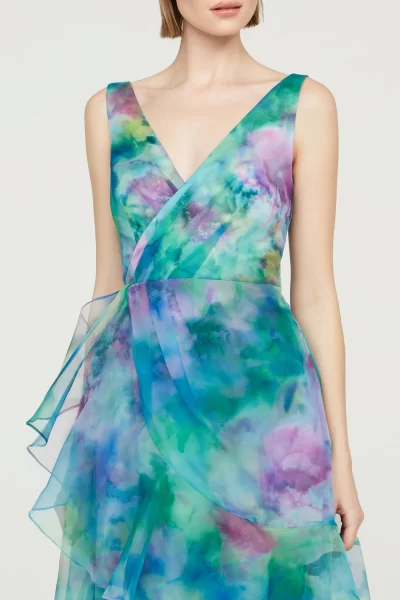 Karen Organza V Neck Gown - Image 4
