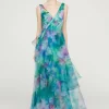 Karen Organza V Neck Gown - Image 3