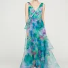 Karen Organza V Neck Gown - Image 2
