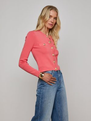 Toulouse Cardigan in coral - Image 2