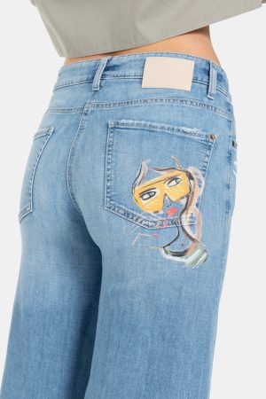 Palazzo Cropped Paint Pant - Image 2