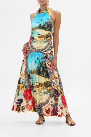 CORY FITTED WAIST GATHERED SKIRT