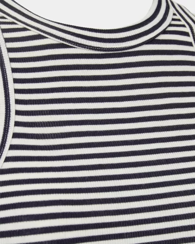 JULLIE STRIPE TOP - Navy Striped - Image 2