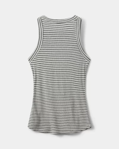 JULLIE STRIPE TOP - Grey Striped - Image 3