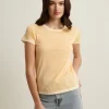 Miller Cotton T-Shirt in honey gold - Image 3