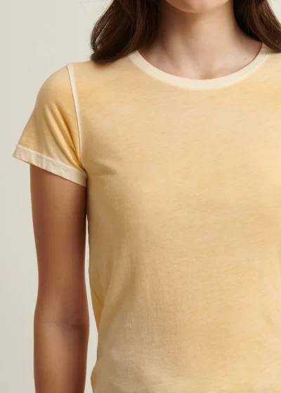Miller Cotton T-Shirt in honey gold - Image 4