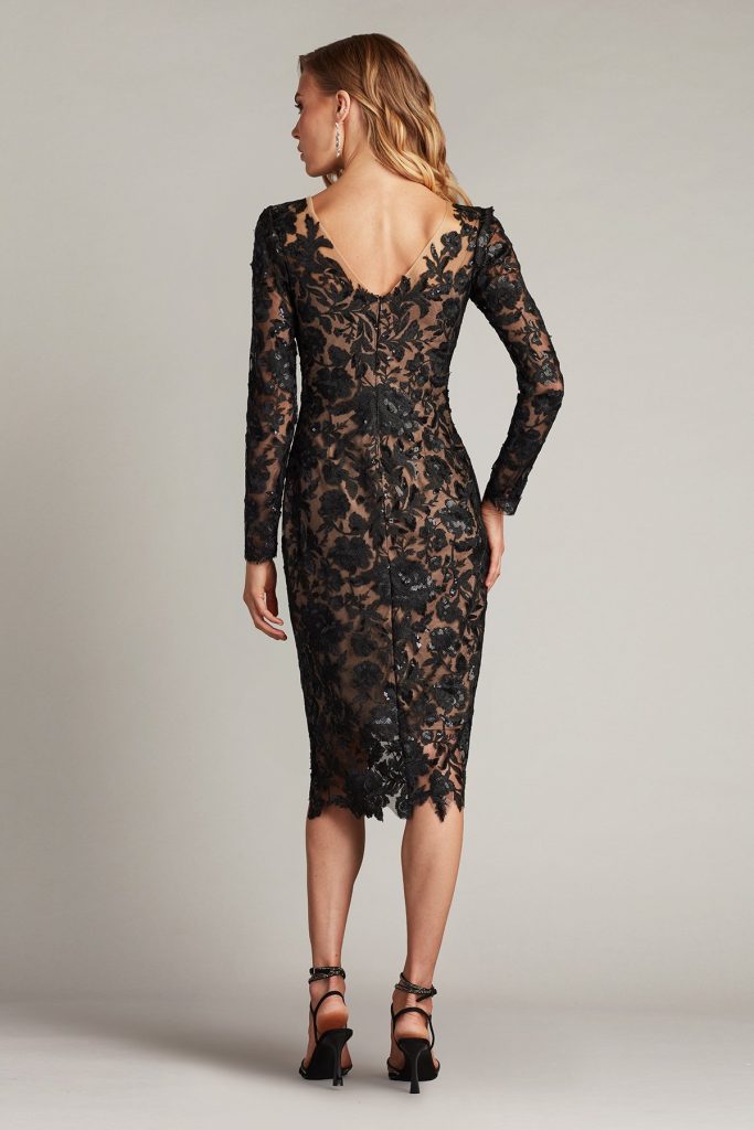 Senoia Sequin Embroidered Illusion Dress - Image 4