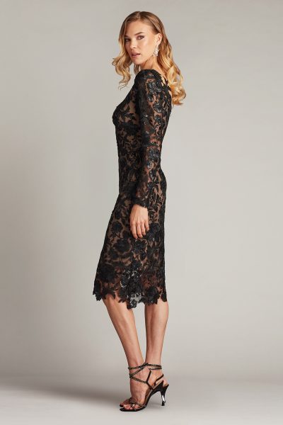 Senoia Sequin Embroidered Illusion Dress - Image 3