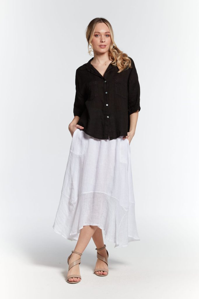 Elena Linen Skirt Medium - Image 2