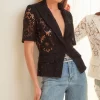 Melbourne Lace Blazer in Black